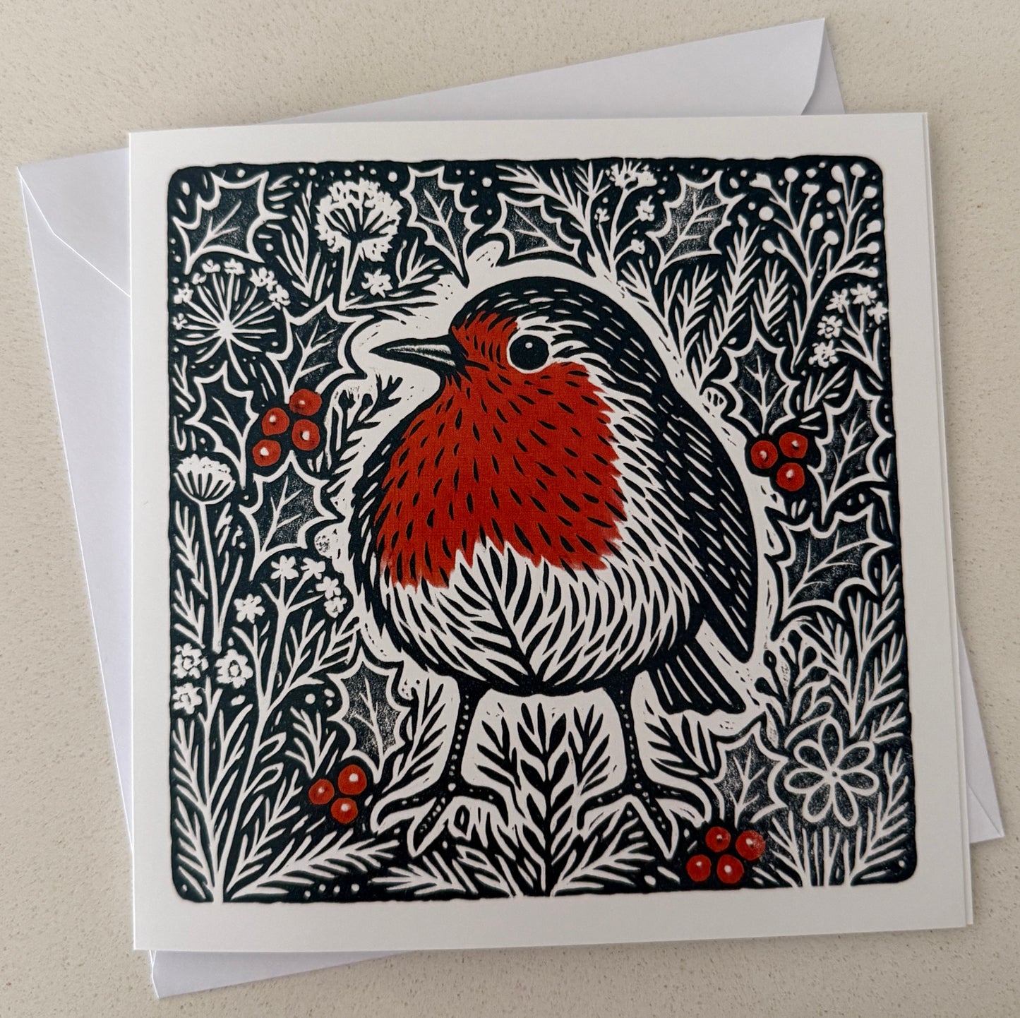 Robin Christmas Card x 5