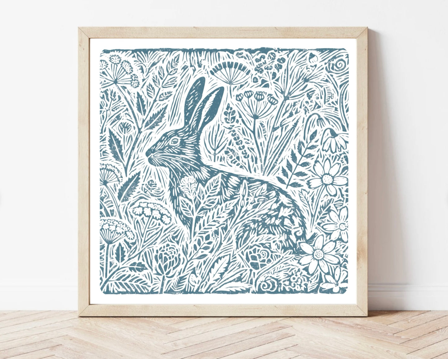 Hare in Flowers 2 Print