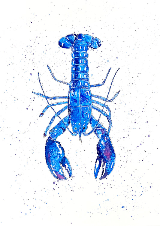 Blue Lobster Print