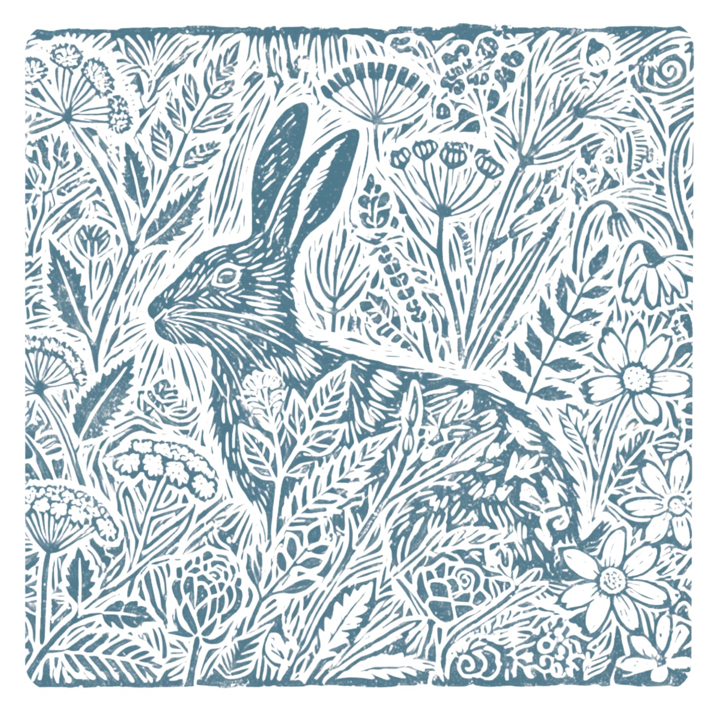 Hare in Flowers 2 Print